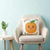 Cute Orange "Boss of Recess" Kids Throw Pillow クッション (椅子)