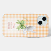 Cute Orange Check Green Coquette Dove Bible Case-Mate iPhoneケース (裏面 (横))