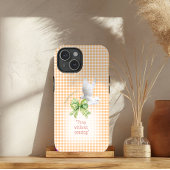 Cute Orange Check Green Coquette Dove Bible Case-Mate iPhoneケース