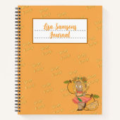 Cute Orange Chibi Journal ノートブック (正面)