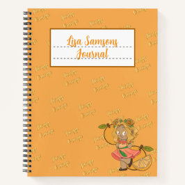 Cute Orange Chibi Journal ノートブック