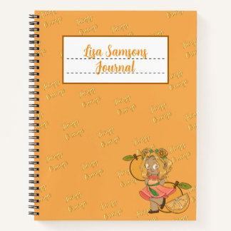 Cute Orange Chibi Journal ノートブック