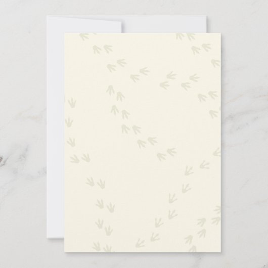 Cute Orange Dinosaur T-Rex Birthday Invite 招待状 (裏面)