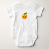 Cute Orange Drawing ベビーボディスーツ (裏面)