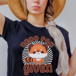Cute Orange Fox Funny Foxes Puns Zero Fox Given  Tシャツ