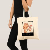 Cute Orange Kitten with love Tote Bag トートバッグ (正面(商品))