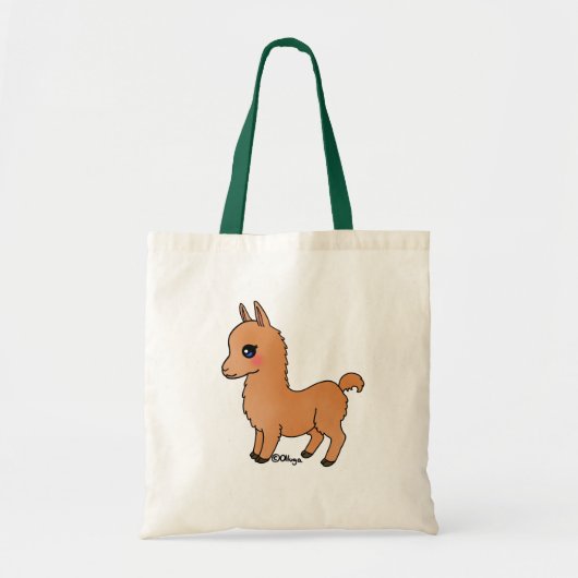 Cute Orange Llama トートバッグ (正面)
