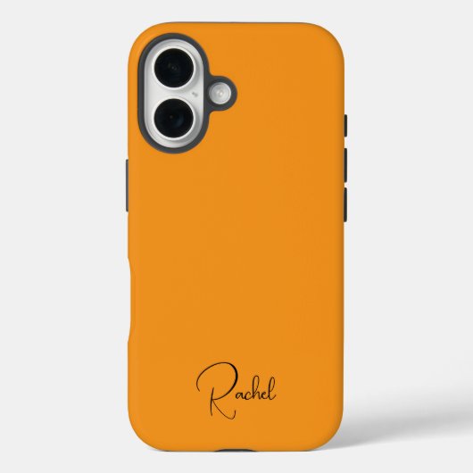 Cute Orange Personalized Name Case-Mate iPhoneケース (裏面)