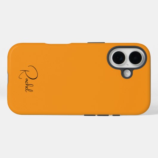 Cute Orange Personalized Name  Case-Mate iPhoneケース (裏面 (横))