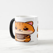 Cute Orange Tabby But First Coffee モーフィングマグカップ (正面左)