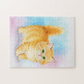 Cute Orange Tabby Cat ジグソーパズル (横)