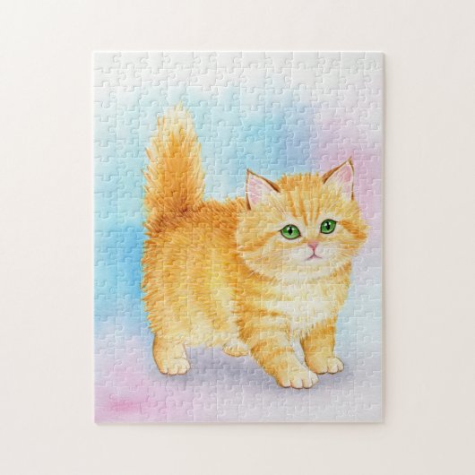 Cute Orange Tabby Cat ジグソーパズル (縦)