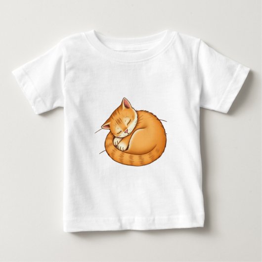 Cute Orange Tabby Cat Shirt - Gift For Cat Lovers ベビーTシャツ (正面)