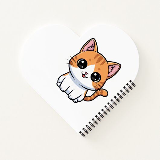 Cute Orange Tabby Kitten Character ノートブック (裏面)
