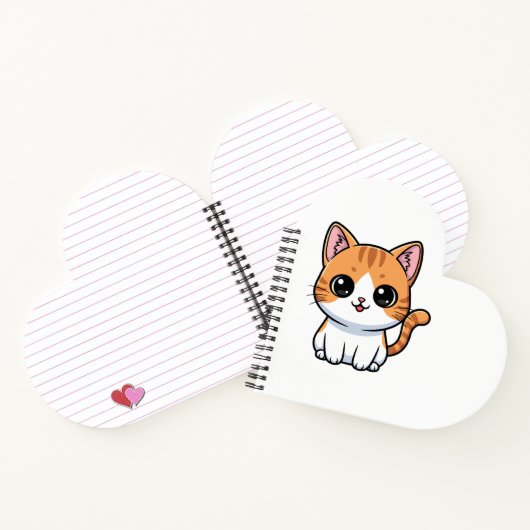 Cute Orange Tabby Kitten Character ノートブック (内部)