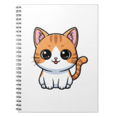 Cute Orange Tabby Kitten Character ノートブック (正面)