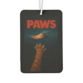 Cute Orange Tabby vs Human Foot  カーエアーフレッシュナー (裏面)