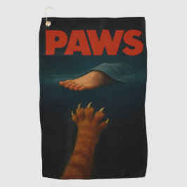 Cute Orange Tabby vs Human Foot ゴルフタオル