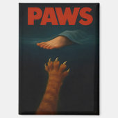 Cute Orange Tabby vs Human Foot マグネット (正面)