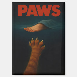 Cute Orange Tabby vs Human Foot マグネット