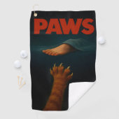 Cute Orange Tabby vs Human Foot Monogram ゴルフタオル (インサイチュ)