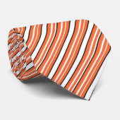 Cute orange white stripes ネクタイ (ロール)