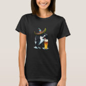 Cute Orca Animal Orca Drinking Beer  3 Tシャツ (正面)
