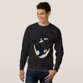 Cute Orcas Funny Sea Animal Whale Orca Men Women スウェットシャツ (正面フル)