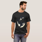 Cute Orcas Funny Sea Animal Whale Orca Men Women Tシャツ (正面フル)