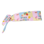 "Cute Origami Animal Pattern – Soft Pastel Japanes タイヘッドバンド (回転270)