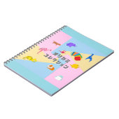 "Cute Origami Animal Pattern – Soft Pastel Japanes ノートブック (左側)