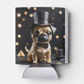 Cute Origami Dog with Top Hat Koozie 缶クーラー (裏面)