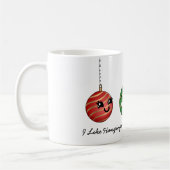 Cute Ornament Pun I Like Hanging With You Art コーヒーマグカップ (左)