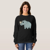 Cute Orphan Baby Rhino Stop Poaching Parents Rhino スウェットシャツ (正面フル)