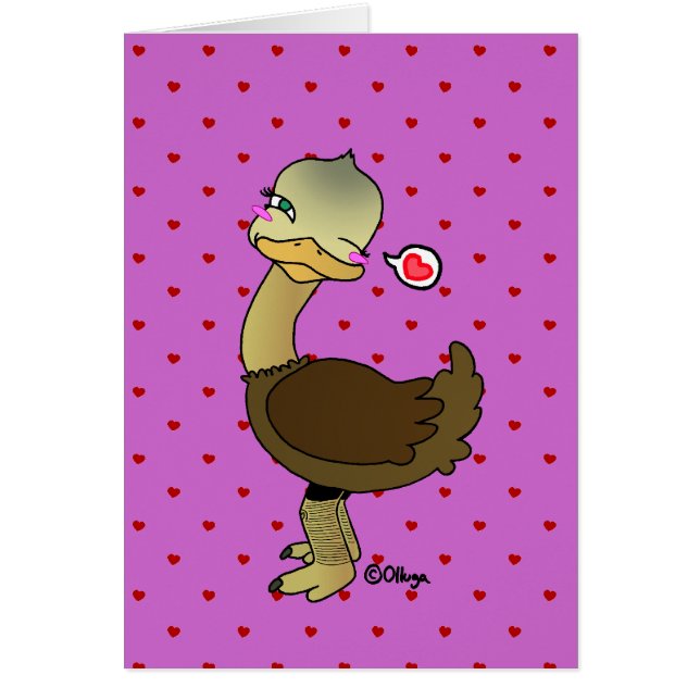 Cute ostrich wink (正面)