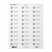 Cute Otter Couple Animal Love Return Address label ラベル (フルシート)