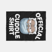 Cute Otter Couple Cozy Cuddle  フリースブランケット (正面(横))