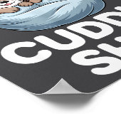 Cute Otter Couple Cozy Cuddle  ポスター (角)