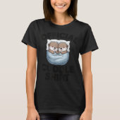 Cute Otter Couple Cozy Cuddle  Tシャツ (正面)