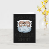 Cute Otter Couple Snuggle This Is My Cuddle  カード (黄色い花)