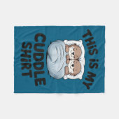 Cute Otter Couple Snuggle This Is My Cuddle  フリースブランケット (正面(横))