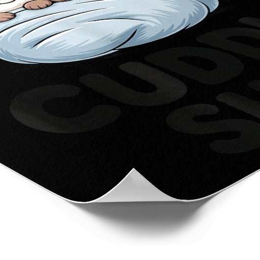 Cute Otter Couple Snuggle This Is My Cuddle  ポスター (角)