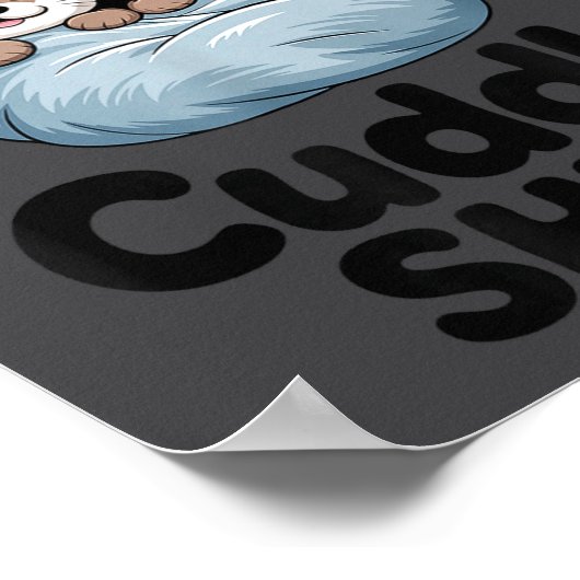 Cute Otter Couple This Is Our Cuddle  ポスター (角)