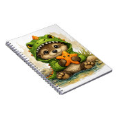 Cute Otter Dino Costume Kawaii Notebook ノートブック (右側)