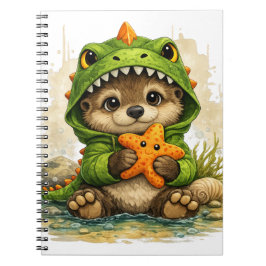 Cute Otter Dino Costume Kawaii Notebook ノートブック