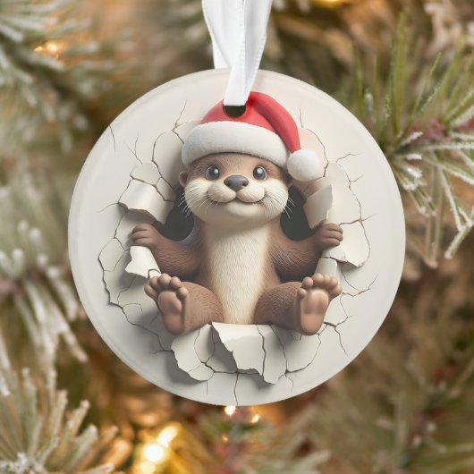 Cute Otter Double-Sided Holiday Ornament オーナメント (ツリー)