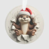 Cute Otter Double-Sided Holiday Ornament オーナメント (正面)