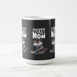 Cute Otter Hockey Mom - Fun Sports Animal Graphic コーヒーマグカップ
