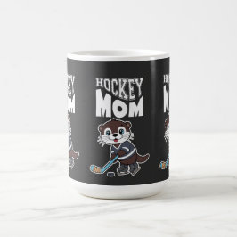 Cute Otter Hockey Mom - Fun Sports Animal Graphic コーヒーマグカップ