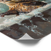 Cute Otter in Bubble Bath Poster ポスター (角)